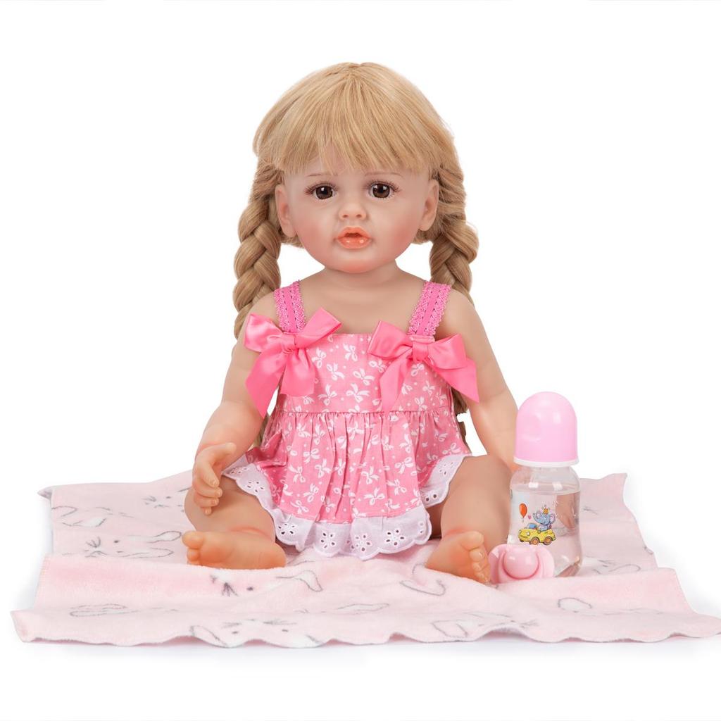 55 cm Reborn Baby Dolls Viso kūno silikonas Betty Reborn Toddler Girl Princess Vandeniui atsparus žaislas mergaitėms