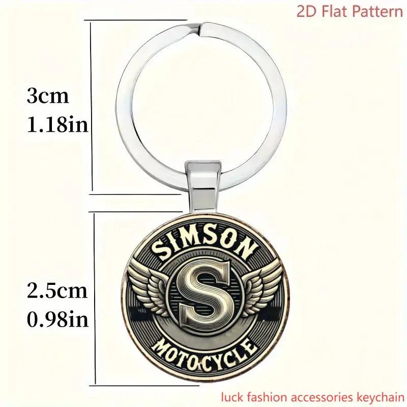 Simson Motorcycle Letter Keychain Pendant With Wings And Alloy Construction For Gift And Party Decor