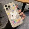Applicable to Apple 11 soft case mobile phone case letter little white dog 11/11promax cartoon xs/xr transparent 1p