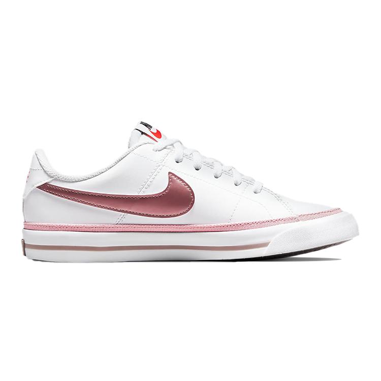 New Nike Court Legacy 'White Pink Glaze' GS DA5380-110