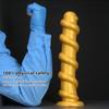 Golden Silicone Oversized Long Thread Masturbation Chrysanthemum Anus Anal Plug for Men and Women  Large Expansion Device for Anal Sex Products