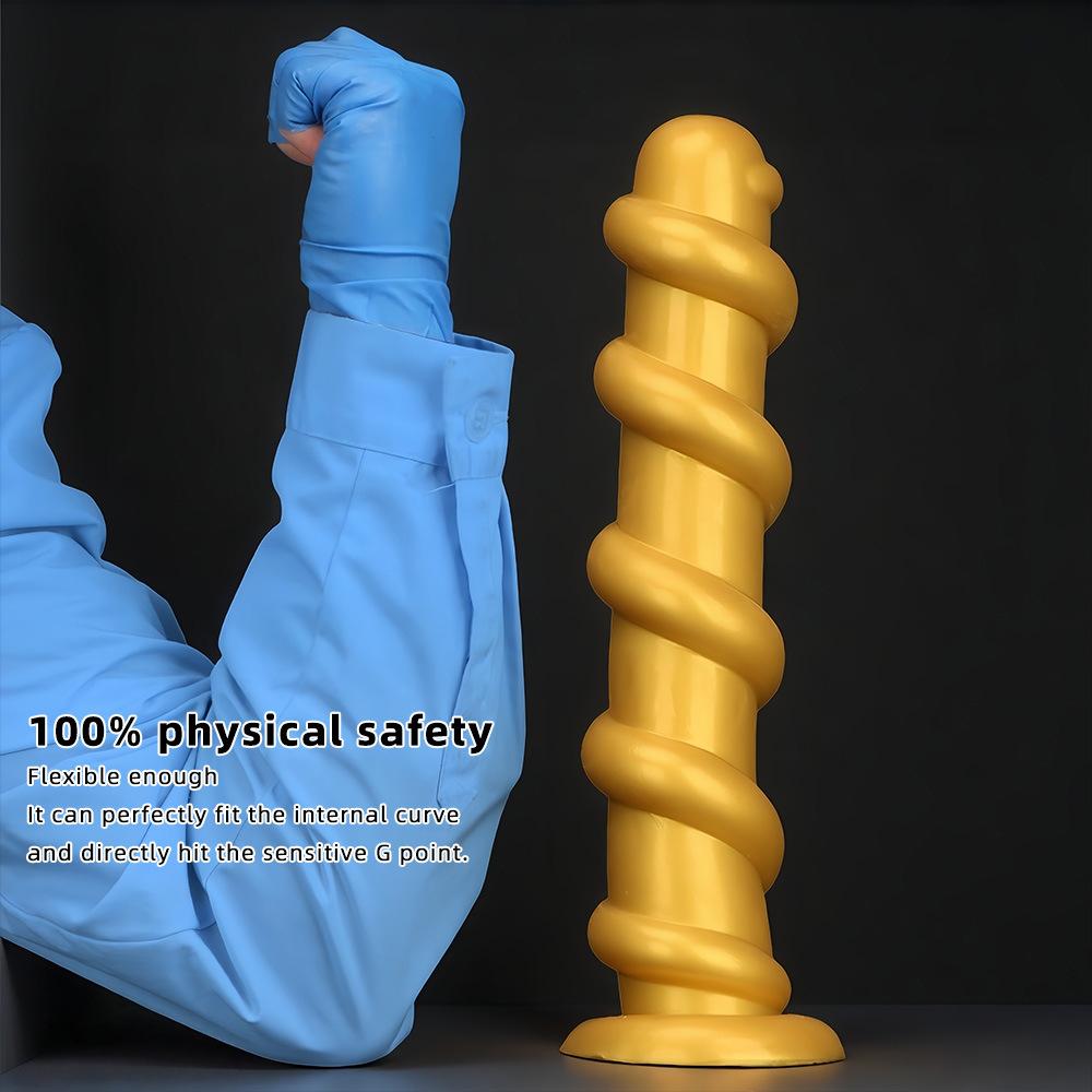 Golden Silicone Oversized Long Thread Masturbation Chrysanthemum Anus Anal Plug for Men and Women  Large Expansion Device for Anal Sex Products