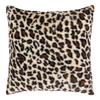 Leopard Print Throw Pillow Cover 45x45 Size Shaggy Pillow Case Faux Fur Pillowcase  Sofa Decor