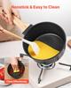 1.5 QT Saucepan, Nonstick Saucepan with Tempered Glass Lid, Multipurpose Cooking Sauce Pot with Detachable Handle, Sauce Pan Small Kitchen Cooking Pot