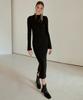 Etmont Layered Slim Long Dress Black