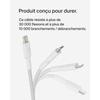 Câble tressé - BELKIN - USB-C vers USB-C - 0,15 m