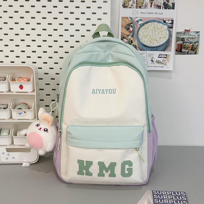 School bag new middle and high school student school bag popular letter campus backpack leisure large capacity computer backpack tide