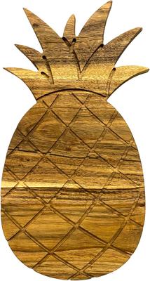 Pineapple Shape Cutting Boards for Kitchen, Wooden Serving Charcuterie Board, Chess Print Wood Board, Ideal for Chopping Meat, Fruits, Cheese