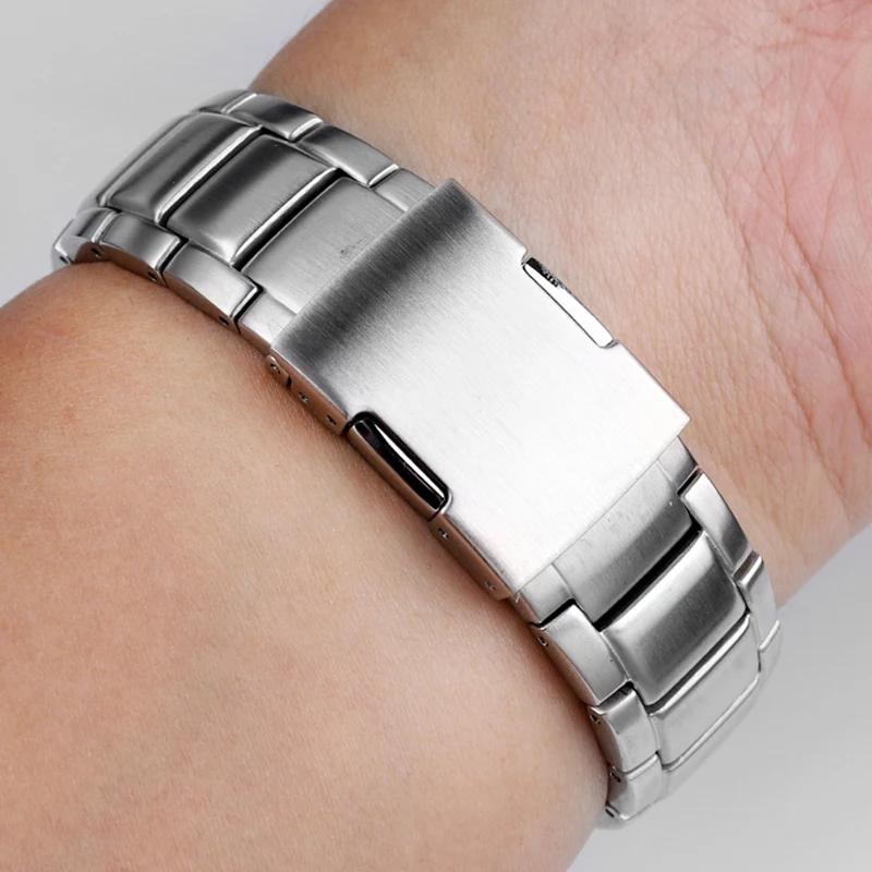 Raised stainless bracelet for Casio EDIFICE series EQW-M1100 EQW-A1000 watchband stainless watch strap 13mm men's wristband