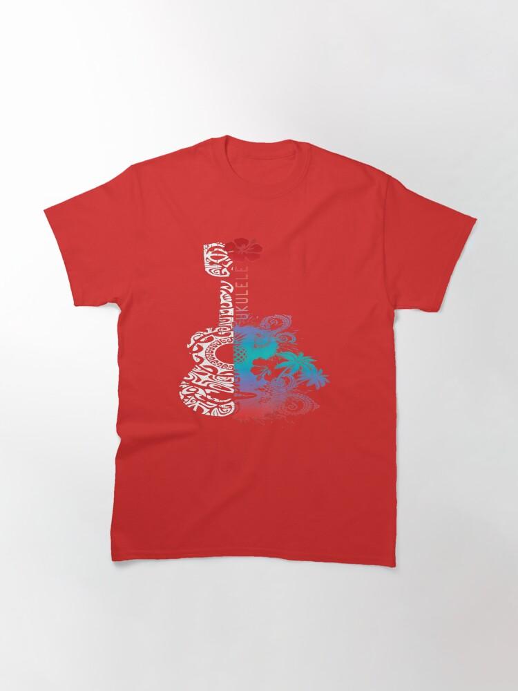 Tattoo Tribal Pattern Ukulele Hawaii Music Classic T-Shirt