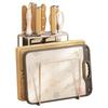 304 Stainless Steel Countertop Knife and Chopstick Holder with Integrated Storage for Cutting Boards.