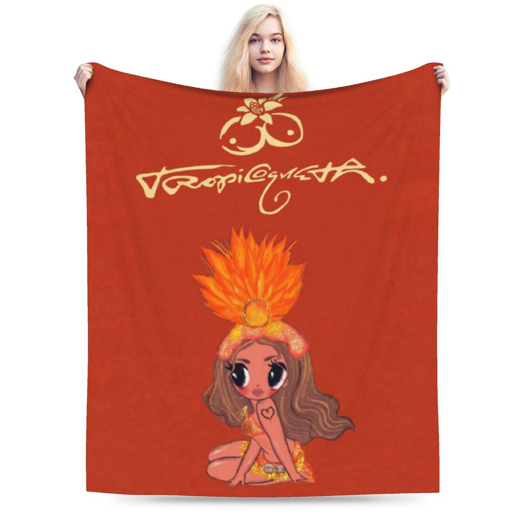 Karol G Tropicoqueta Blankets Quality Warm Soft Throw Blanket Winter Girls Boys Bedroom Pattern Bedspread