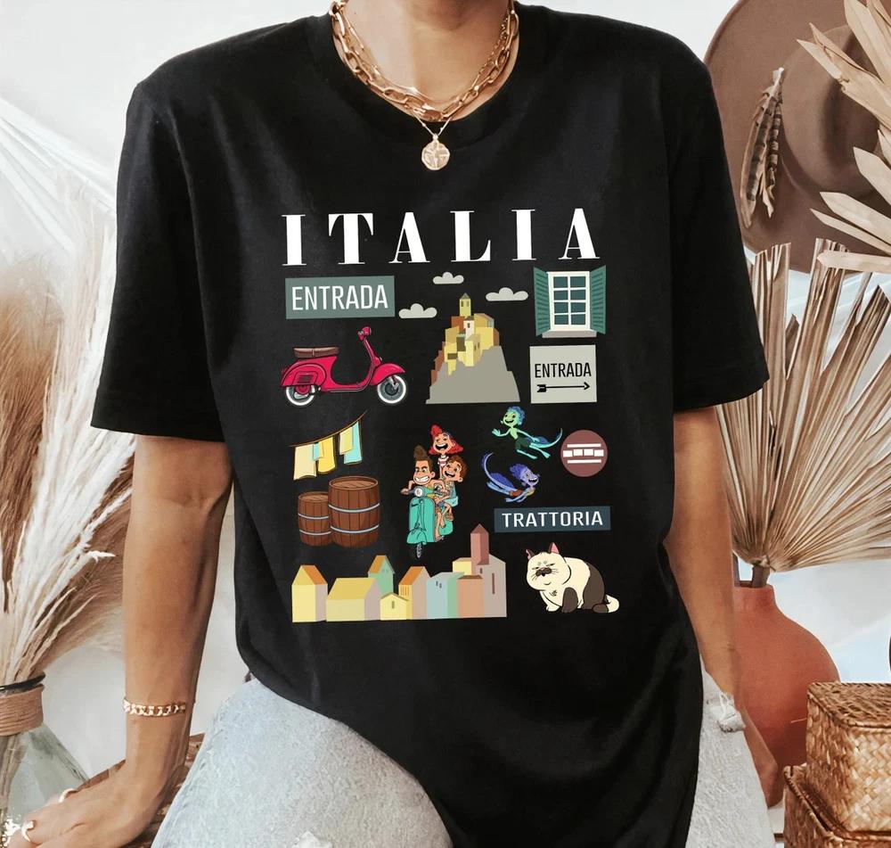 Luca Funy Luca Motorcycle Italia Luca And Friends Characters TShirt 2025 S