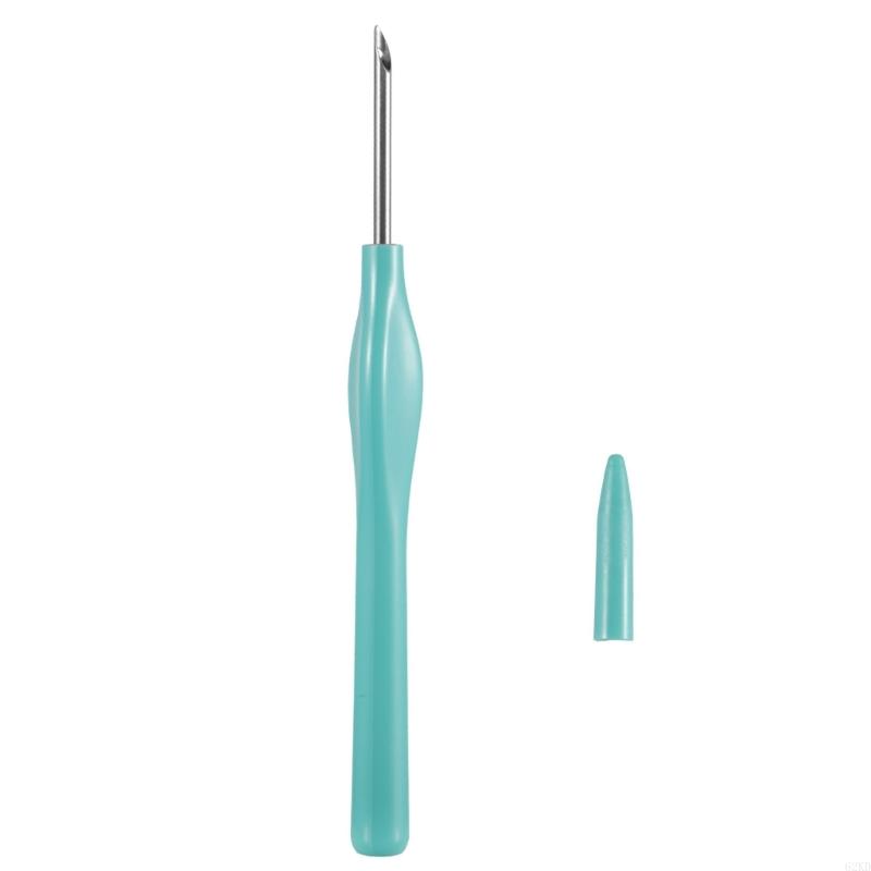 62KD Punching Needle Tool Embroidery Pen Needle with Protective Cover Easy To Use for Home and Travel Crafting