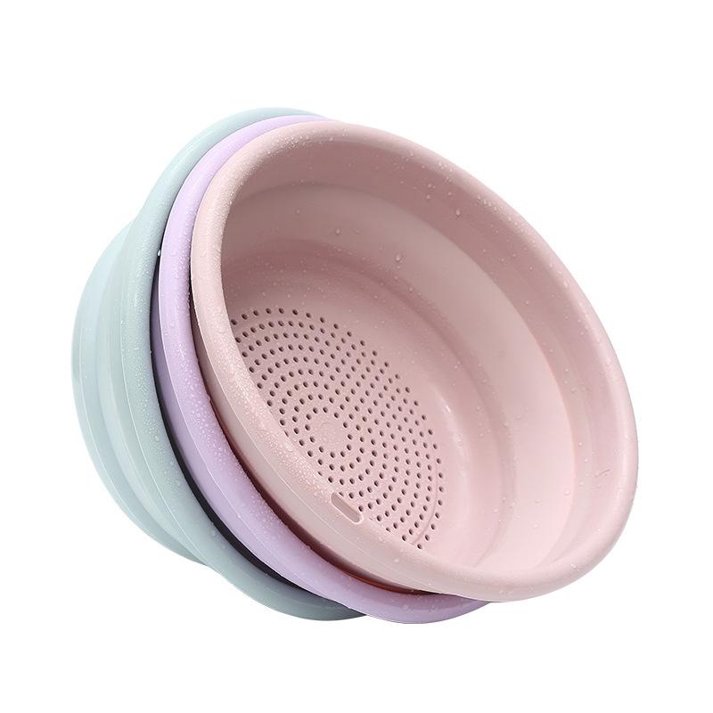 Mengni Multifunktions-Gemüse- und Obstbecken, kreatives Klappbecken, tragbares, zusammenklappbares Obsttablett, Haushaltswaschwerkzeuge