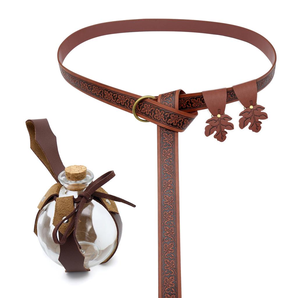 Medieval Viking Vintage Celtic Belt Medicine Bottle Cosplay Halloween Costume Accessories Props