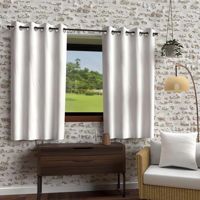 Rideau à oeillets en microfibre lavée 135x180 cm BOHEME blanc, par Soleil d'Ocre