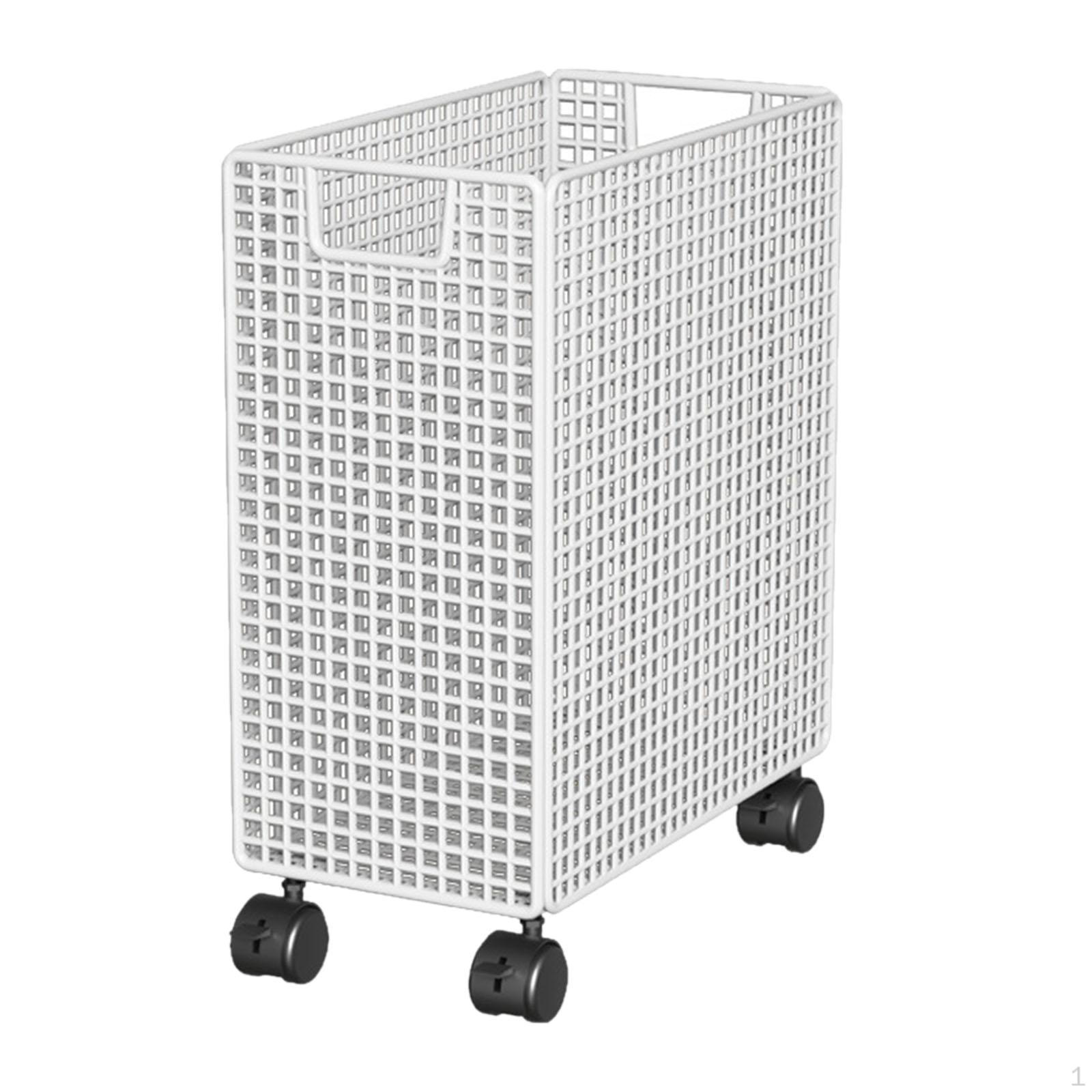 

Колесная корзина для хранения ковриков для йоги, колесная стойка для белья, тележка для домашнего спортзала для колледжа белый