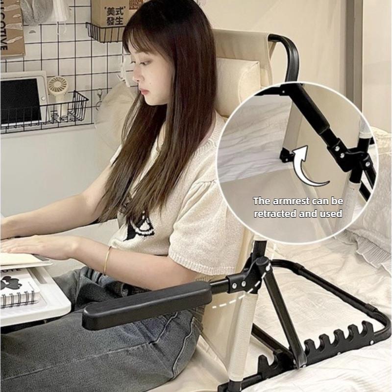 Cushion Seat Deck Chair Portable Student Sedentary Chair Tatami Lazy Sofa Ergonomics Chair Foldable Bed Back Chair