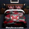 Fulham Football Design Bed Bedding Set 1 Duvet Cover + 2 Pillowcases Soft Breathable Household Bed Linens