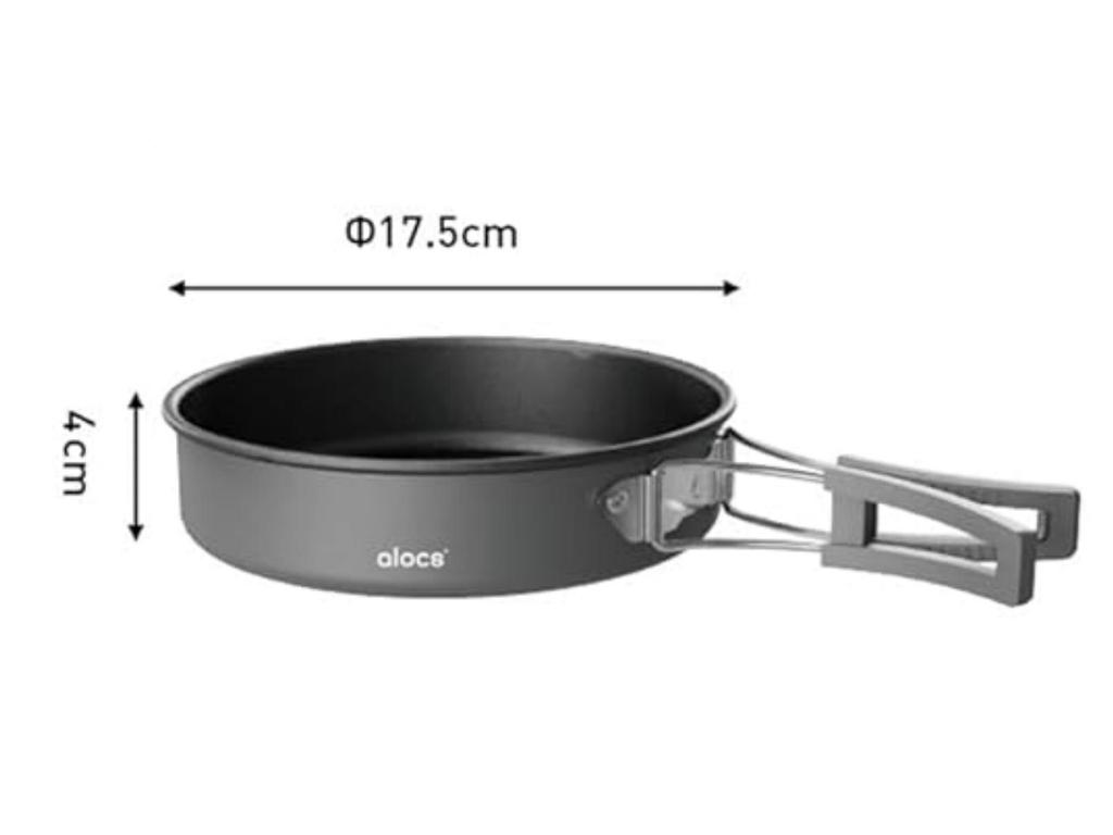 Alocs camping frying pan camping frying pan suitable for frying meat and grilling