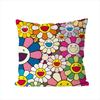 TTakashis MMurakamiS Pillow Case For Car Sofa Decorative Home Doublesided Print Plush Square Throw Pillow Cushion Cover