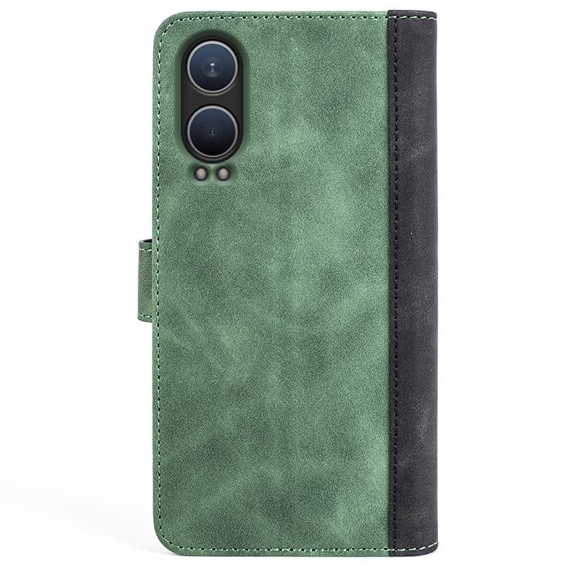 For OnePlus Nord CE4 Lite 5G/Oppo K12x 5G (China) Phone Case Splicing Color Leather Wallet Cover
