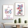 Nail Polish Watercolor Canvas Posters and Prints Cosmetic Salon Nordic Wall Art Pictures for Living Room Home Decoration