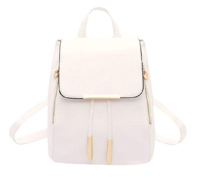 Lunar Berry Stylish and Cute Drawstring Small Backpack for 4402 PU Leather Large Synthetic Shoulder Tote 4402 Backpack, Women, (White), Bag, Capacity,