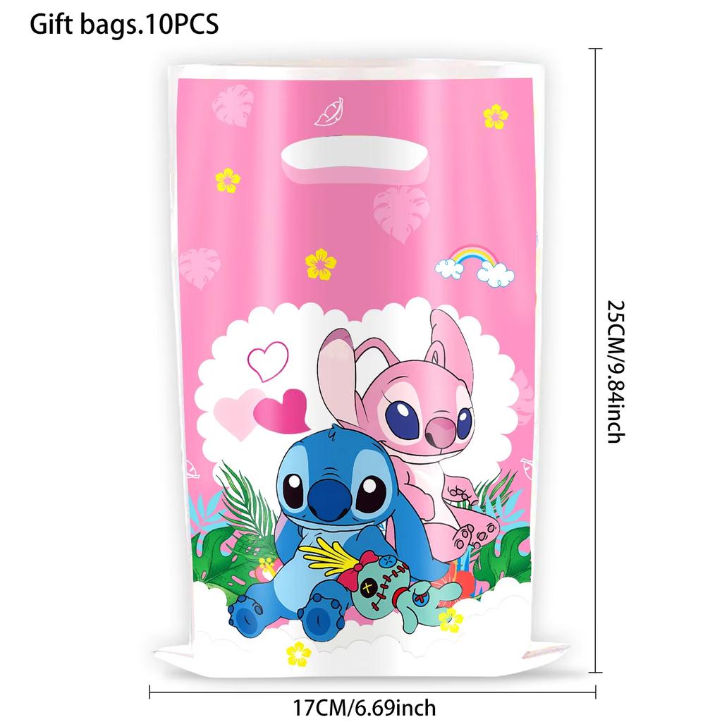 Lilo Stitch Kids Birthday Party Favors Gifts Slap Bracelets Stamps Reusable Straws Keychains Gift Bag Pinata Filler Baby Shower