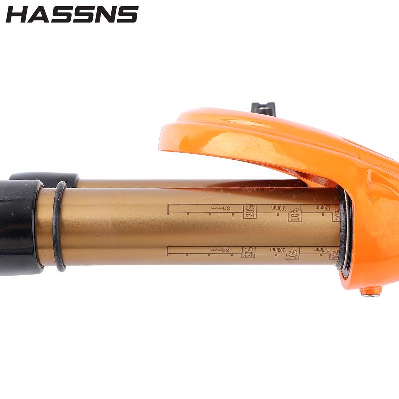 Furcă cu suspensie pe aer pentru bicicletă montană HASSNS cu reglaj de amortizare pentru roți de 26/27.5/29 inch