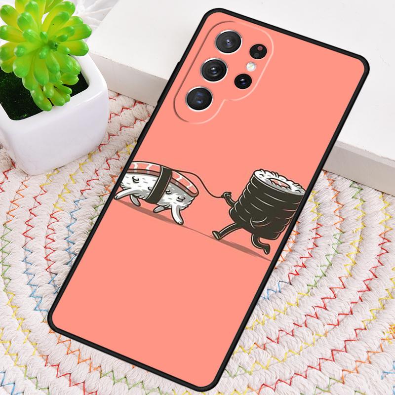 

Japanese cuisine Sushi food Silicone Phone Case For Samsung Galaxy note 10 pro S26 S25 S24 S23 S22 S21 Plus S25Ultra Capa Cover Galaxy S22 5G