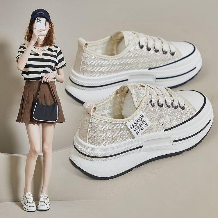 

Мода Летняя Мода 2024 Белые Массивные Женские Повседневные Вулканизированные Туфли Платформа Спортивная Обувь для Бега Кроссовки для Женщин Тренды Черный 40 бежевый