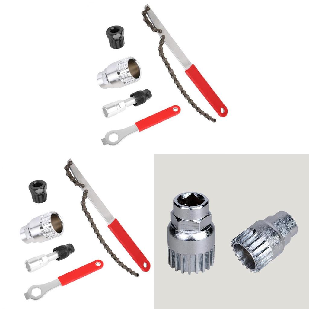 Mountain Bike Tool Kit With Cassette Lockring Remover For Bicycle Maintenance And Repair