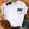 Funny Cat 3d Print Womens T Shirt Summer Top Kawaii Kittens T-shirt Unisex Korean Style Clothing Cute Hip Hop Tops Female