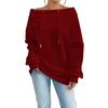 Women's Casual Off-Shoulder Loose Fit Sweatshirt