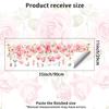 Watercolor Powder Rose Waistline Glass Sticker for Kitchen and Bathroom Wall Decoration and Beautification