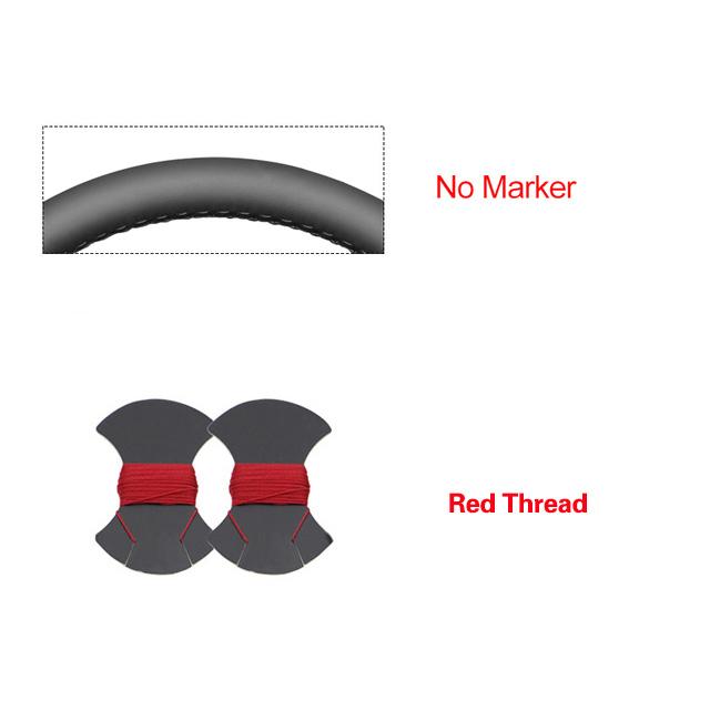 Black Faux Leather Car Steering Wheel Cover For Ford Mustang 2005 2006 2007 2008 20009 2010 2011 2012