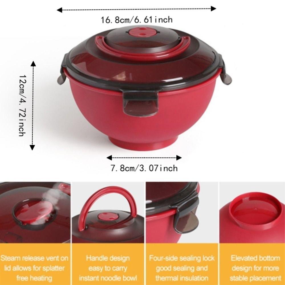 Sealed Dormitory Instant Noodle Bowl Leak-Proof Lunch Box Food Container Ramen Bowl  Student