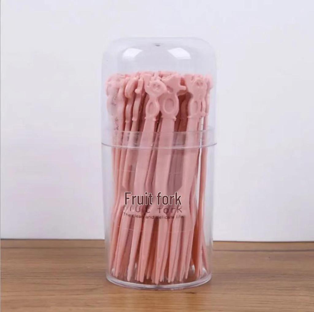 Cartoon Disposable Fruit and Dessert Fork Set for Kids