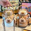 Capybara Cartoon Thermos Water Cup with Straw 700ML Water Bottle Summer Drink Bottle Leakproof Travel Drink Cup for Women & Men