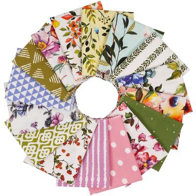 16 Pc Fat Quarter Bundle Floral  Print 18"x 22"  DIY Patchwork-100  Cotton  Pre Cut Quilting Fabric