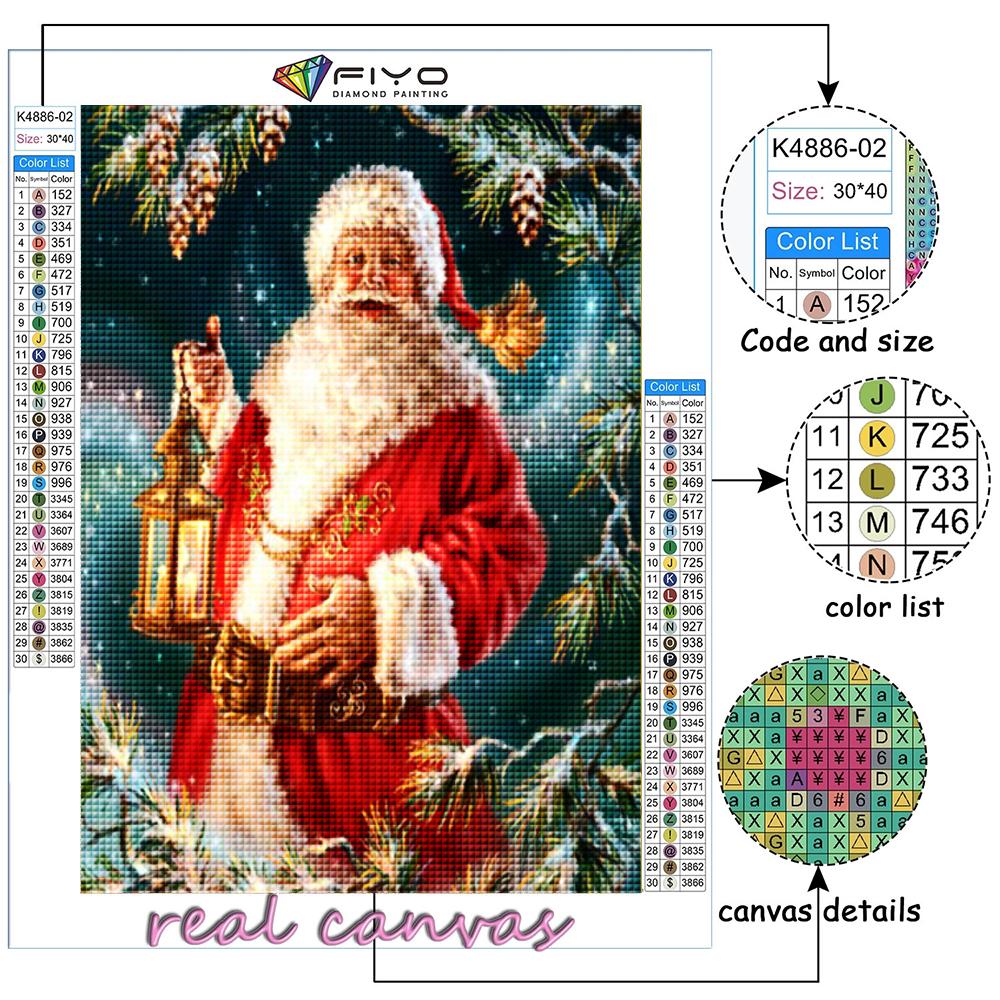 5D DIY Diamond Painting Cross Stitch Christmas Tree Santa Snowman Diamond Embroidery Mosaic Wall Art Home Decoration