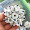 Incense Burner Flower Shape Decorative Ceramics Nasturtium Lotus Censer Stick Holder for Gifts