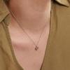 Ozel Drop Cubic Zirconia Ball Necklace PB112N
