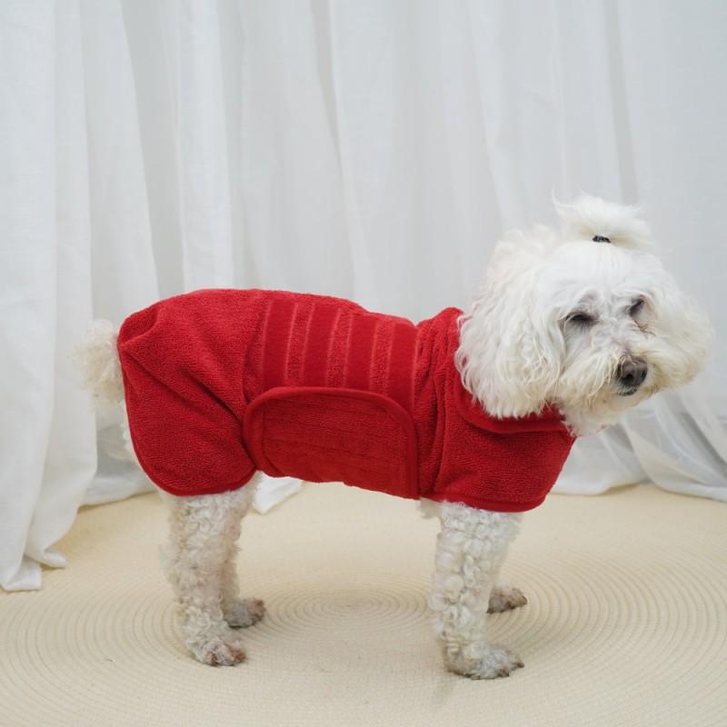 Pet Absorbent Bath Robe Dogs - Quick Dry Towel Wrap Teddy Golden Retriever Poodle After Bathing
