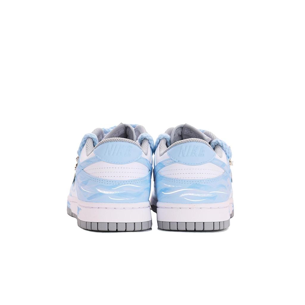 Nike Dunk Coverage Abrasion Resistant Slip Resistant Low top Skateboard Shoes Unisex White Blue HF5441-105(Team59-)