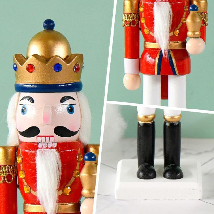 Christmas Wood Nutcracker Soldier Ornament Party Kitchen Decor Present