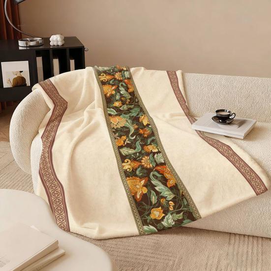 Nap Blanket for Air-Conditioned Rooms, Lightweight Flannel Throw Blanket, Double-Sided Soft Anti-Static Cozy Shawl for Home Office Travel Dorm