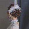 1 Pcs Women Headband Lace Bride Hair Band Wedding Hair Accessories Yarn Flower Bride Headband Hair Ornaments